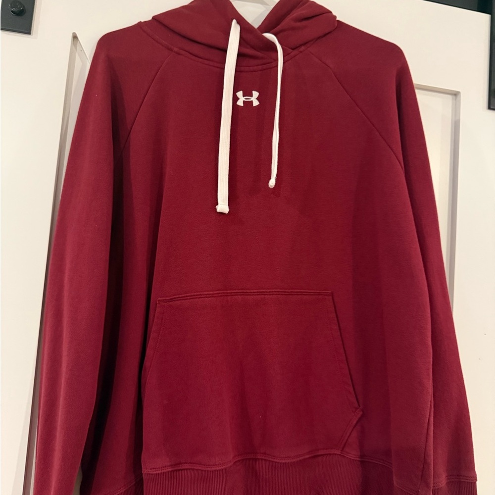 LG Maroon Hoodie with White Text